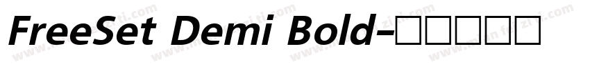 FreeSet Demi Bold字体转换